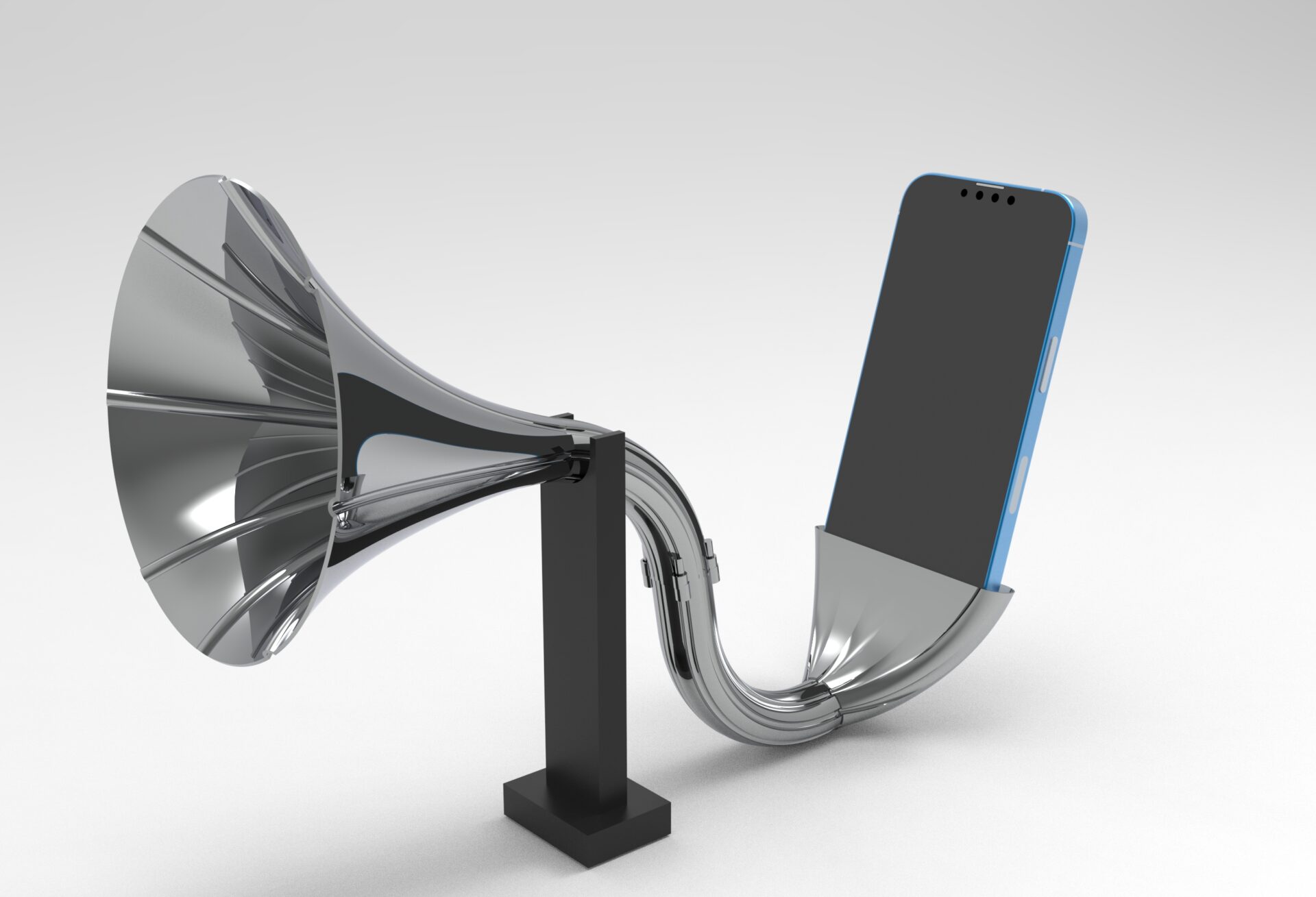 phone-volume-amplifier-in-the-form-of-a-gramophone